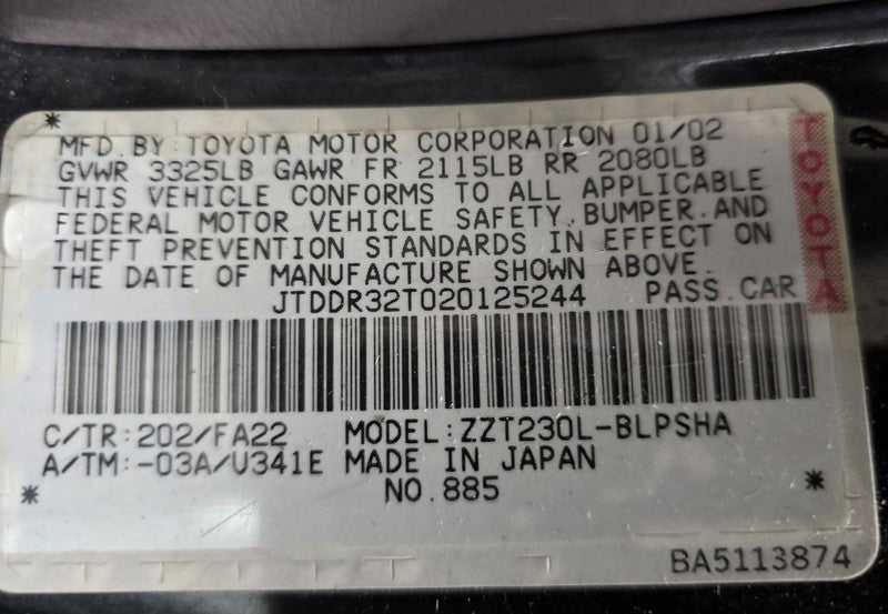 Seat Belt Front Bucket Passenger Buckle Fits 02 CELICA 632623