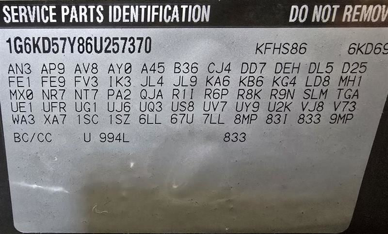 Chassis ECM Communication VIN E 4th Digit Onstar Fits 07-10 SAAB 9-5 6