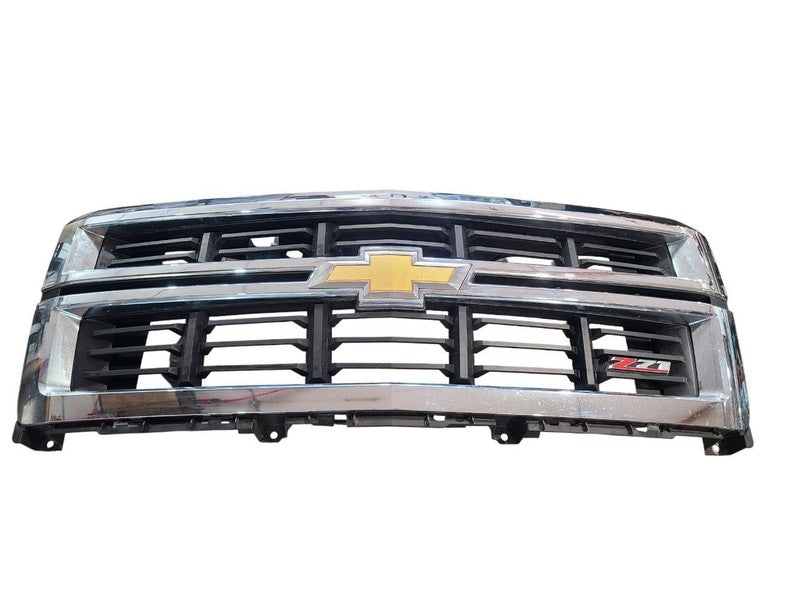 Grille Chrome Surround Black Bars Fits 14-15 SILVERADO 1500 PICKUP 670