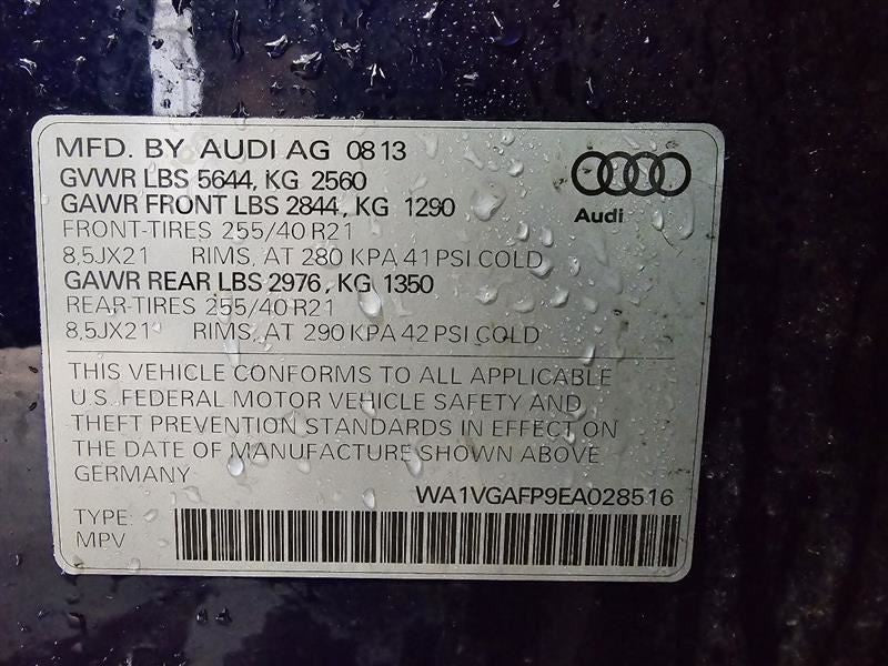 Speedometer VIN Fp 7th And 8th Digit Cluster MPH Fits 14-17 AUDI SQ5 5