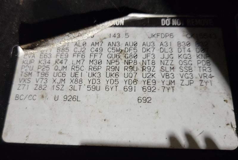 REAR SIERRA150 2006 Driver's Side Retractor Seat Belt Rear 564834