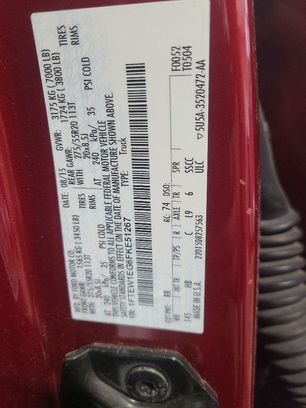 F150      2015 Fuel Filler Door 659501