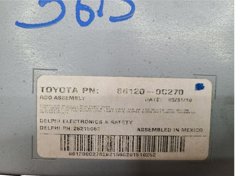 Audio Equipment Radio Display And Receiver Am-fm-cd Fits 10-13 TUNDRA 