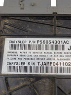 Chassis ECM Below Passenger Side Front Seat Fits 12 WRANGLER 588062