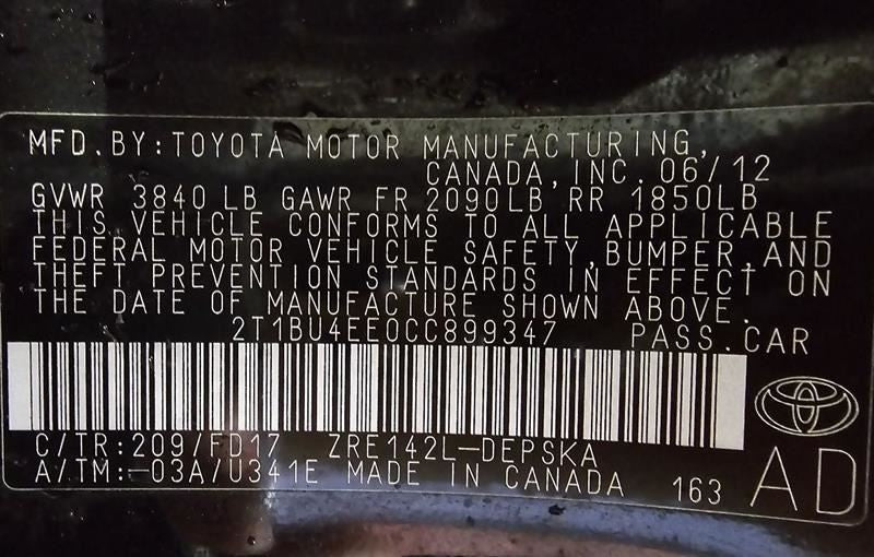 Chassis ECM Power Steering Control Fits 12-13 COROLLA 588547 896500274