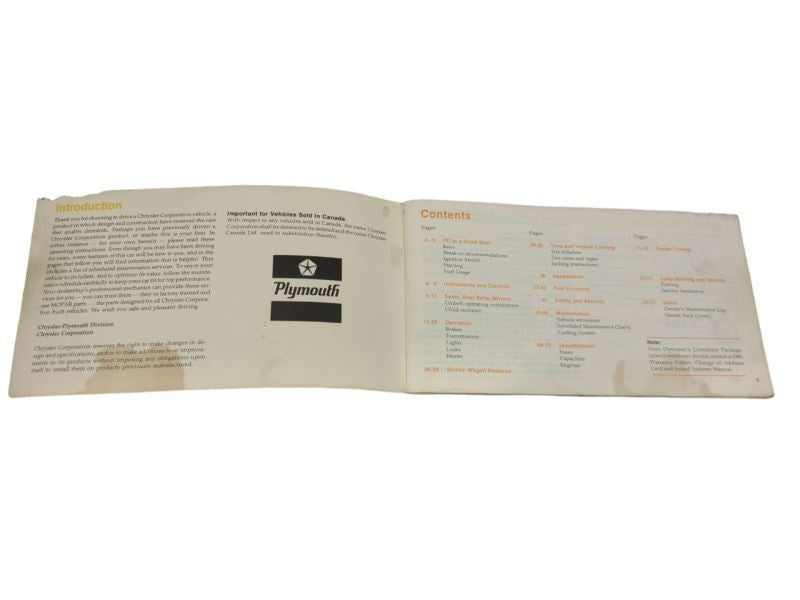 VOLARE    1980 Owners Manual 598992
