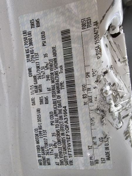 Speedometer Cluster MPH XL Fits 16 FORD F150 PICKUP 577581 GL3T10849AG