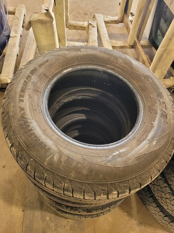 4 Used Tires  Corsa 245-75-16  8/32 Tread 663381