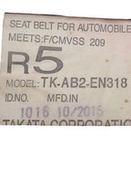 OUTLANDER 2016 Seat Belt Rear 600011