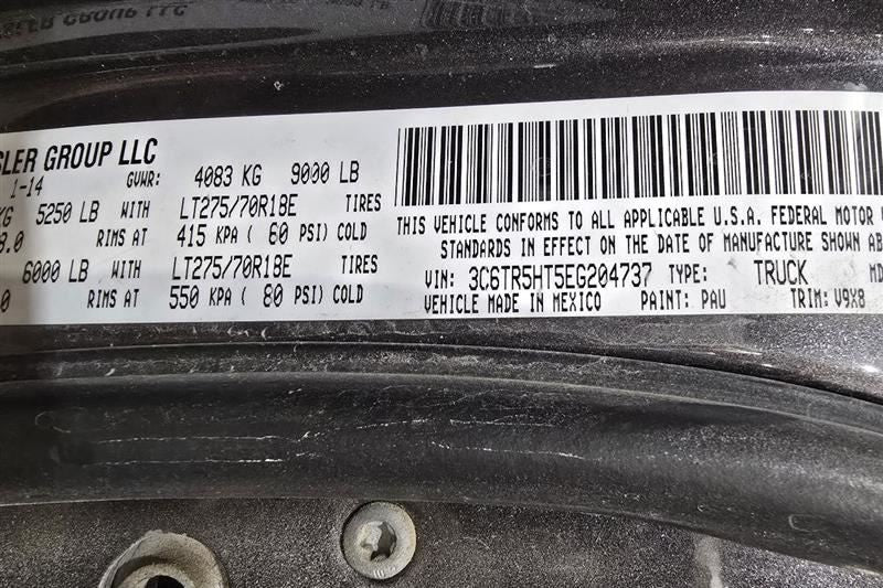 RAM2500   2014 Seat Belt Rear 607951