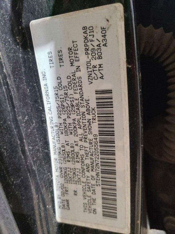 Chassis ECM Cruise Control Right Hand Kick Panel 2WD Fits 01-02 TACOMA