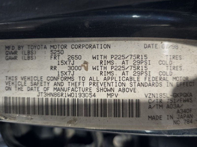 Chassis ECM  Under Console Fits 96-98 4 RUNNER 638044