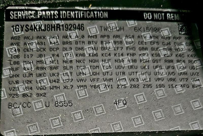 Passenger Right Air Bag Passenger Dash Fits 16-19 ESCALADE 590659