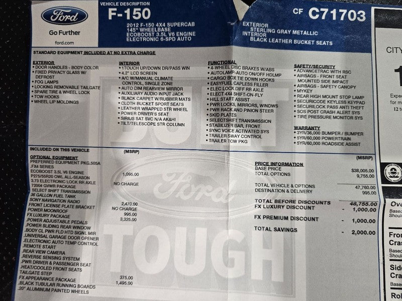 F150      2012 Owners Manual 637458