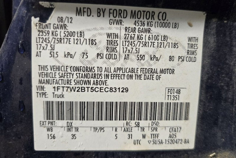 Radiator Intercooler Cooling Fits 11-16 FORD F250SD PICKUP 637167