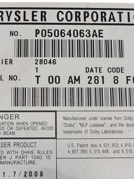 Info-GPS-TV Screen Player DVD Fits 08-12 CARAVAN 599242