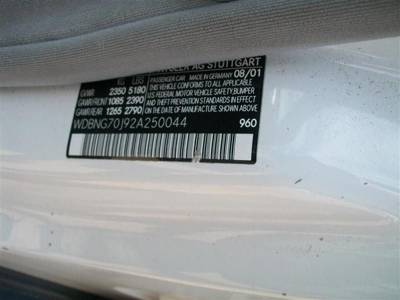 Air Bag 220 Type S600 Front Driver Wheel Fits 02 MERCEDES S-CLASS 2094