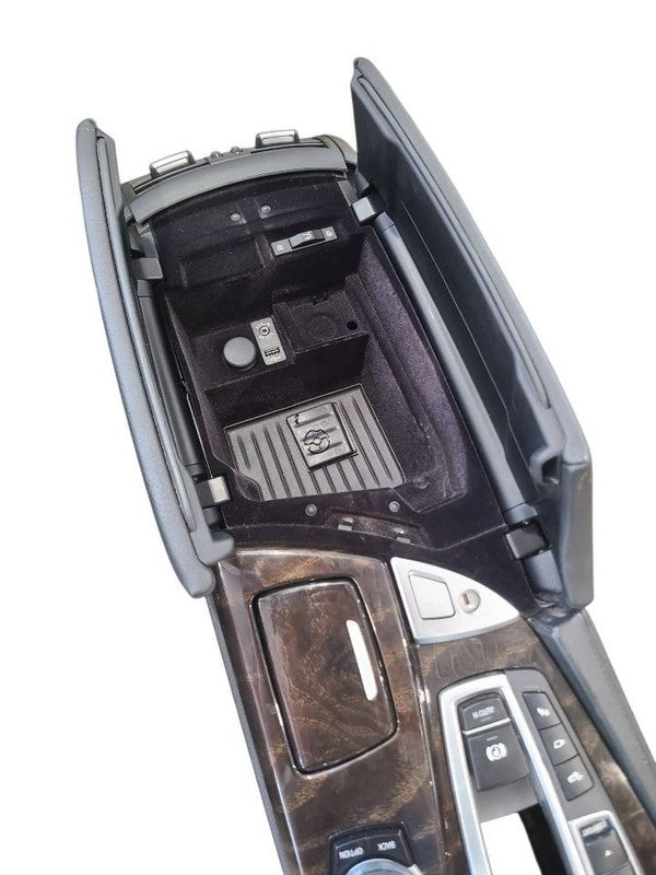 Console Front Floor Leather Without Rear Audio Fits 12-16 BMW 535i 674