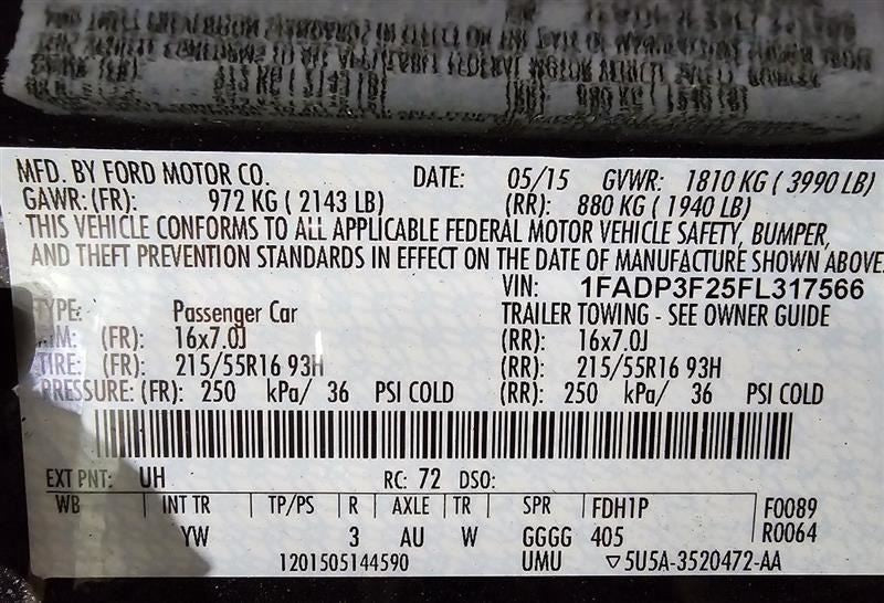 Driver Air Bag Driver Wheel With Cruise Control Fits 15-16 FOCUS 57574