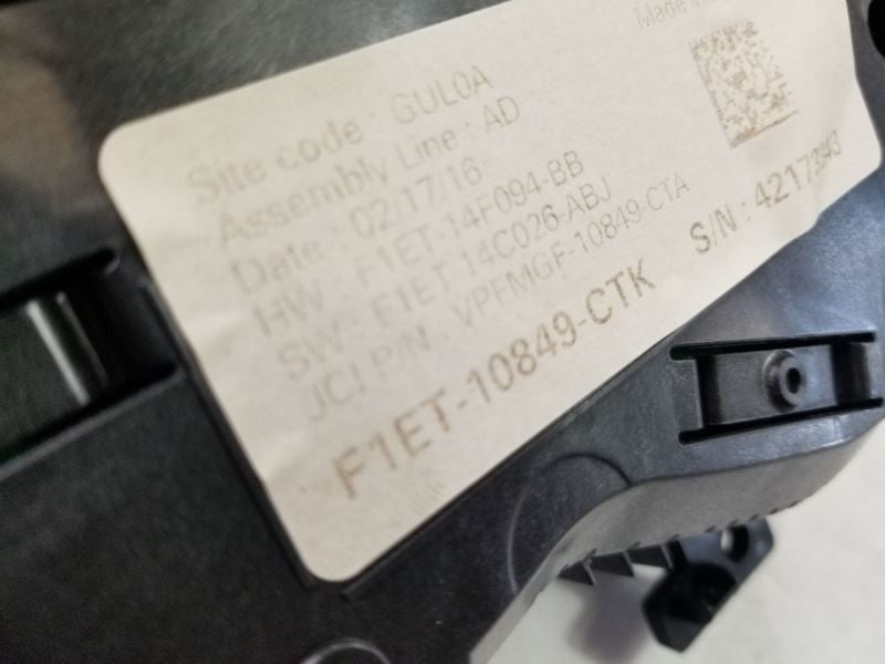Speedometer Cluster Models MPH SE ID F1ET-10849-CTK Fits 16 FOCUS 2686