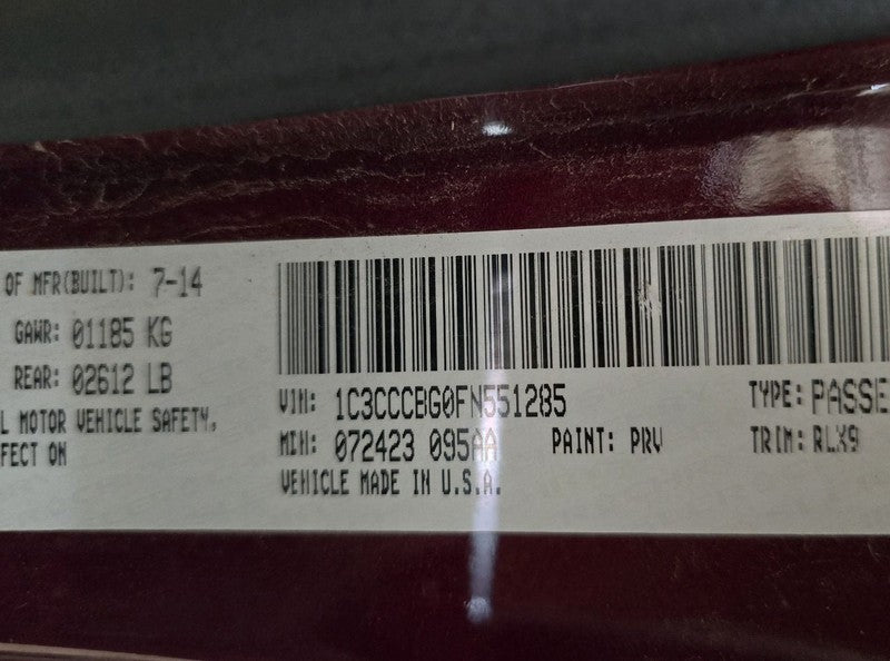 Seat Belt Front Bucket Seat Sedan Passenger Retractor Fits 15-17 200 6