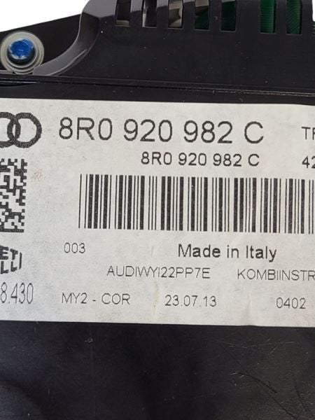 Speedometer VIN Fp 7th And 8th Digit Cluster MPH Fits 14-17 AUDI SQ5 5
