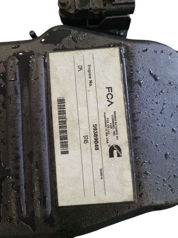 Engine Pickup 6.7L Diesel VIN L 8th Digit Fits 19-20 DODGE 3500 PICKUP