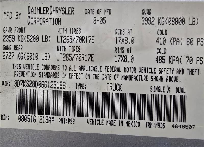 Seat Belt Front Crew Cab Bench Seat Center Fits 06-09 DODGE 1500 PICKU