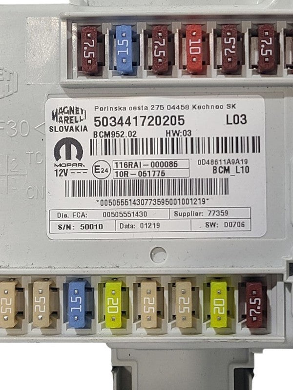 GIULIA    2019 Fuse Box Cabin 658022