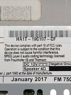 Audio Equipment Radio Receiver AM-FM-CD-MP3 Single Disc Fits 17-18 MKX
