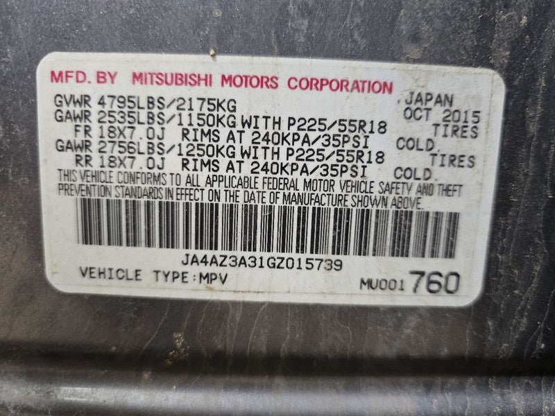 Seat Belt Front Plug-in Hybrid Phev Driver Fits 14-22 OUTLANDER 625389