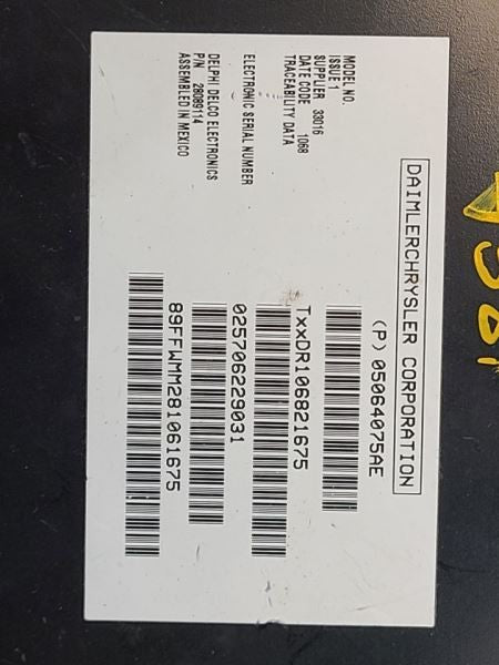 PILOT     2016 Satellite Receiver Control Module 05064075AE Chassis EC