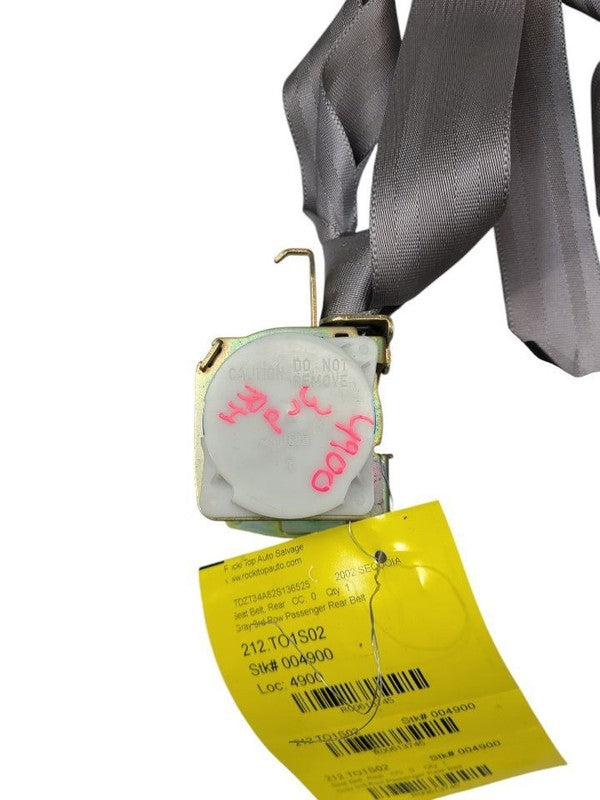 SEQUOIA   2002 Seat Belt Rear 613745