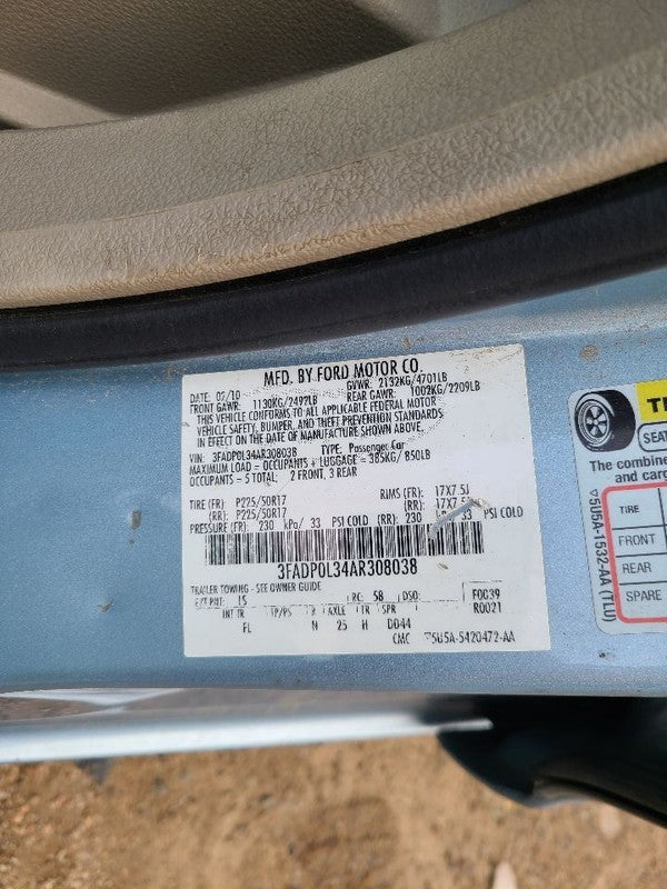 Seat Belt Front Bucket Passenger Buckle Power Seat Fits 06-11 FUSION 6