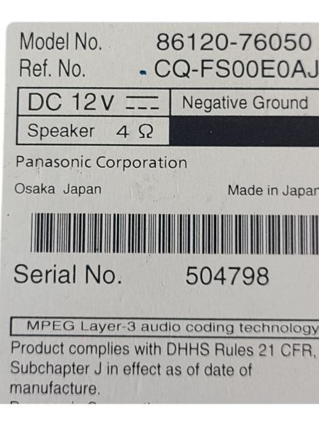 Audio Equipment Radio Receiver 518B0 Face ID Fits 11-13 LEXUS CT200H 5