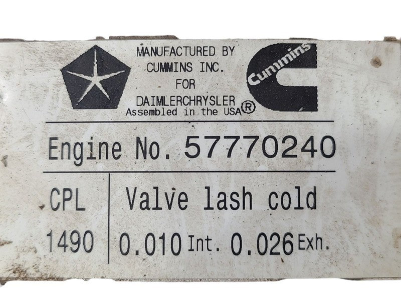 Engine 6.7L Diesel VIN A 8th Digit Fits 08 DODGE 2500 PICKUP 591767