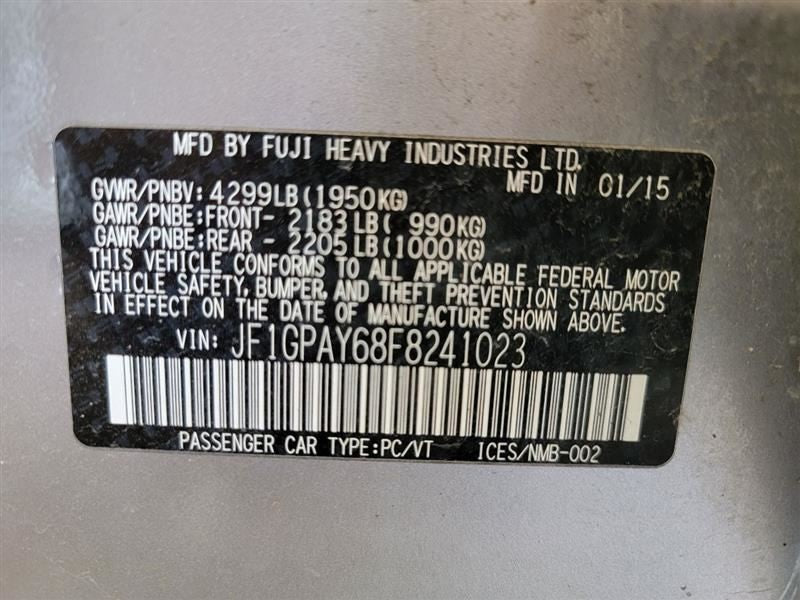 Passenger Right Air Bag Passenger Dash Fits 13-17 XV CROSSTREK 551516