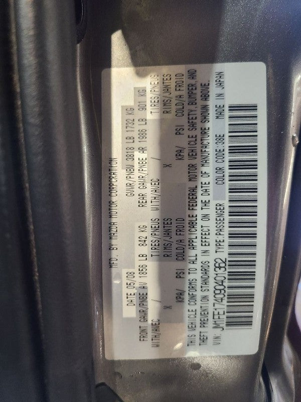 Seat Belt Front Bucket Seat Driver Retractor Fits 09-11 MAZDA RX8 6157