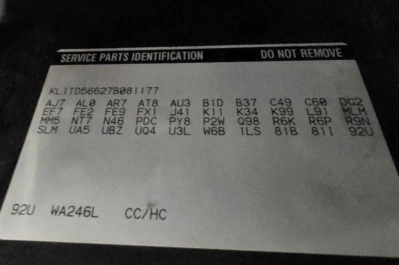Temperature Control AC Fits 07-11 AVEO 594306