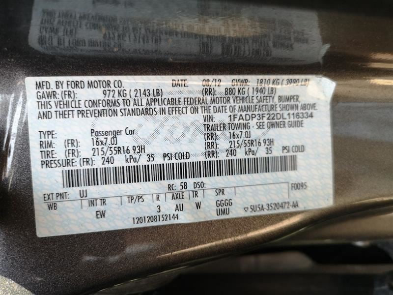 Driver Wheel Without Sync Fits 12-14 FOCUS 267407