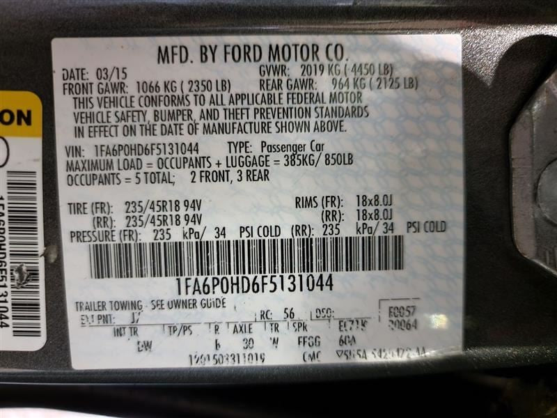 Speedometer Cluster MPH ID FS7T-10849-EA Thru Ee Fits 15 FUSION 558363