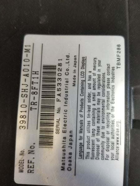 Info-GPS-TV Screen Dash Navigation Fits 05-06 ODYSSEY 435849 39810SHJA