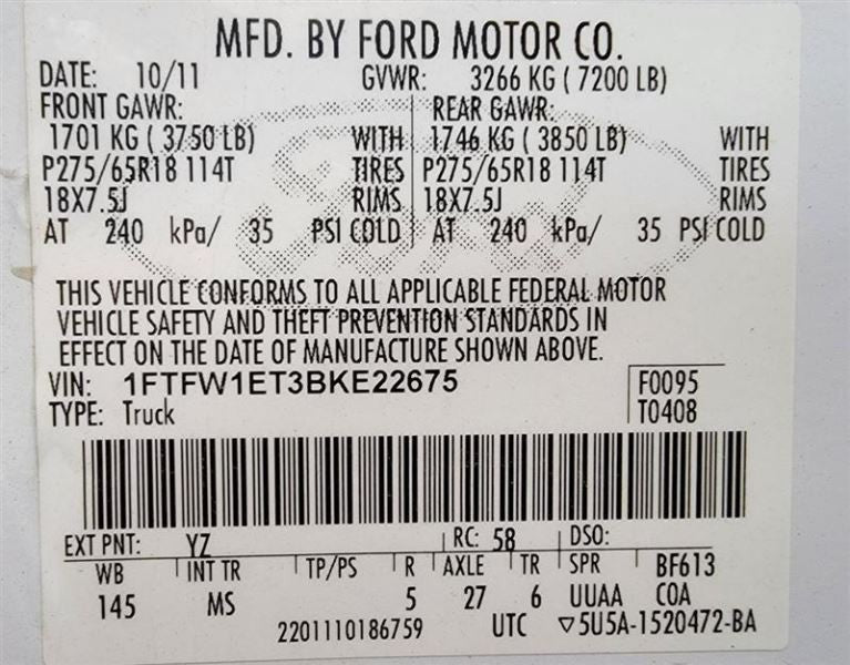 Transfer Case Electronic Shift Fits 09-11 FORD F150 PICKUP 589878