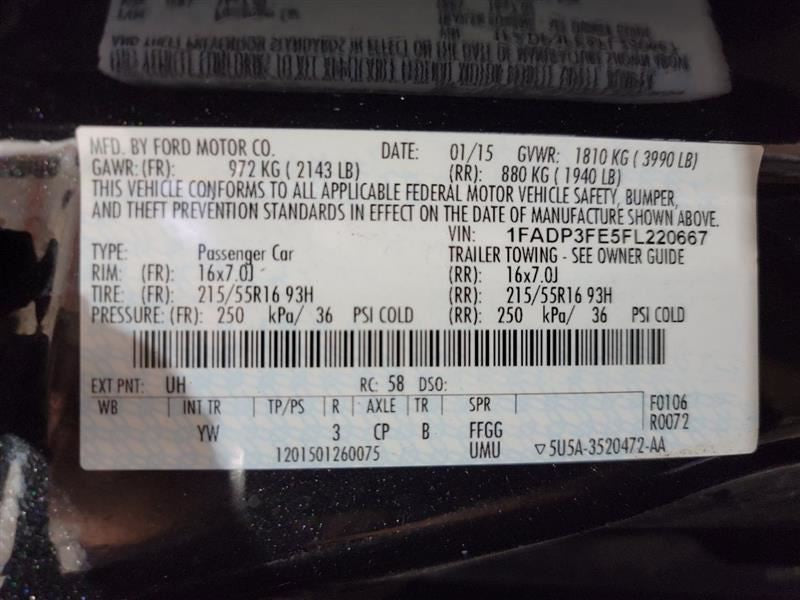 Passenger Headlight Halogen Chrome Headlamp Bezel Fits 15-18 FOCUS 553