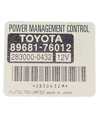 Chassis ECM Power Supply Right Hand Dash Fits 11-12 LEXUS CT200H 59488