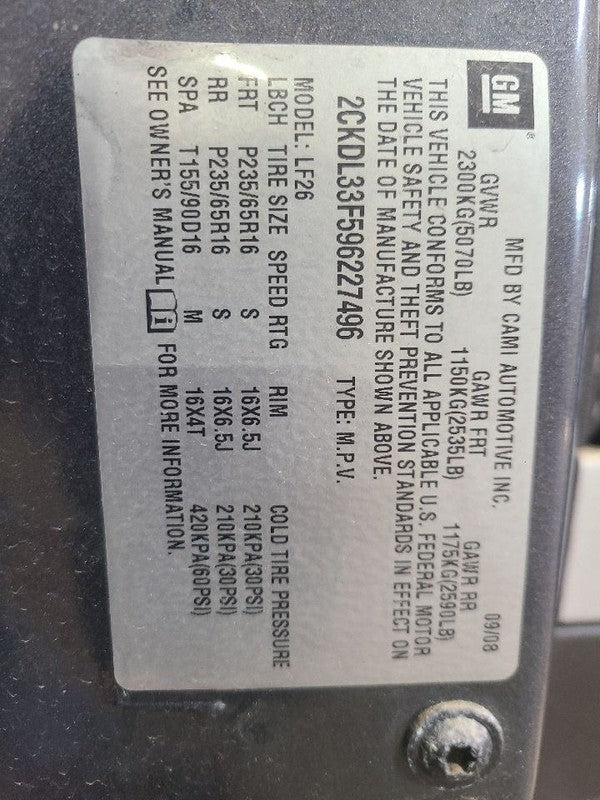 Steering Gear/Rack Power Rack And Pinion Fits 07-09 EQUINOX 666230