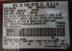 FRONT MUSTANG   1990 Driver's Side Retractor Seat Belt Front 576917