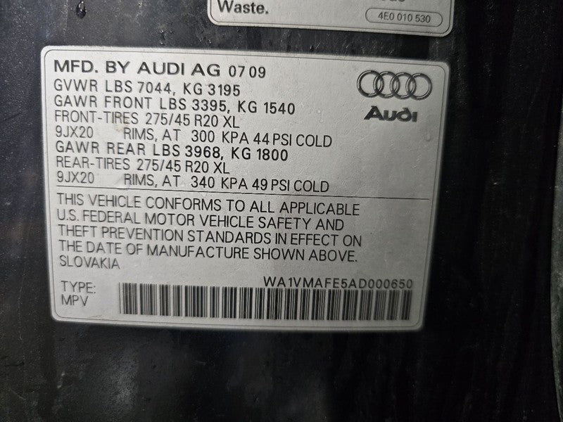 Seat Belt Front Driver Retractor Fits 07-15 AUDI Q7 632728
