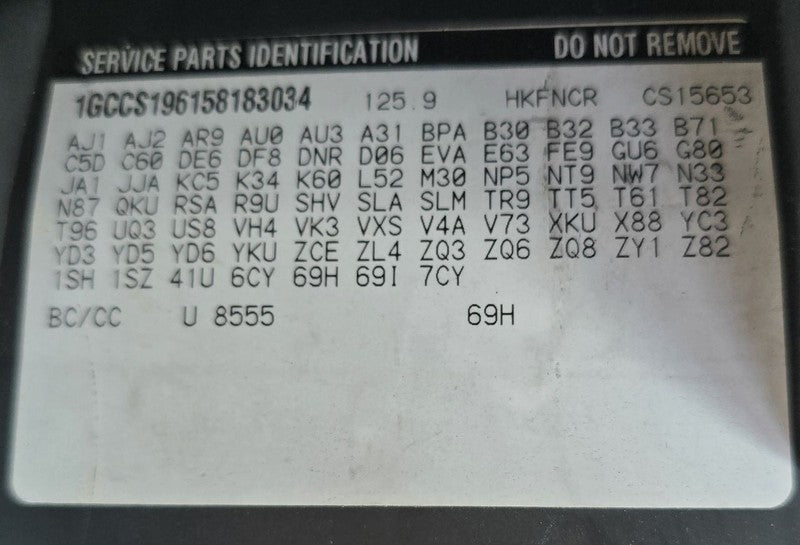 Seat Belt Front 60/40 Split Opt AM6 Extended Cab Fits 04-08 CANYON 642
