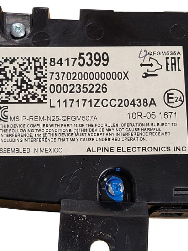 Temperature Control Panel ID 84175399 Fits 18 EQUINOX 628525